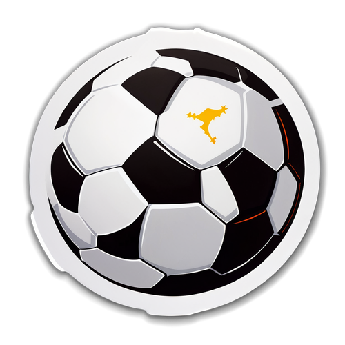 Calcomanía de un balón de fútbol con el logo de la UEFA Europa League