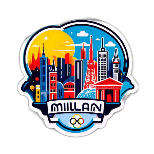 米兰城市风景艺术贴纸