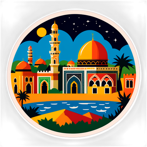 Illustration colorée de Gaza