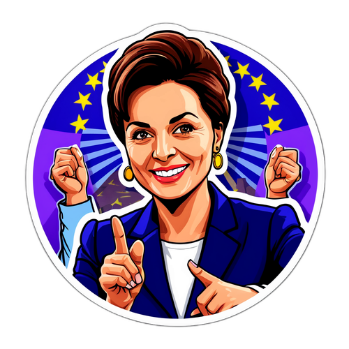 Crea un'adesivo motivante con Licia Ronzulli in un appassionato dibattito al Parlamento Europeo