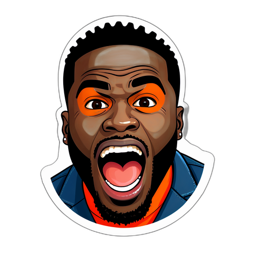 Funny Cartoon Kevin Hart Sticker