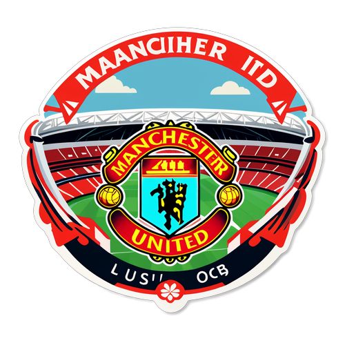 A Manchester United Stadion és a Gastronomiai Ízvilág Illusztrációja