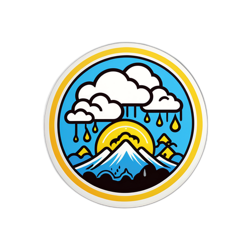 자연 재해 경고 스티커