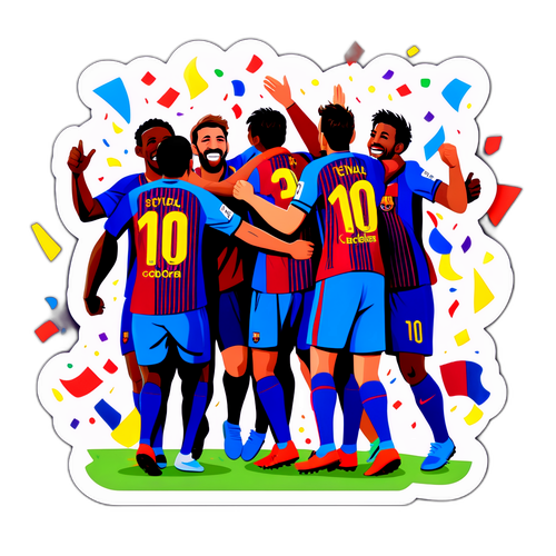 Barcelona Játékosok Ünneplése