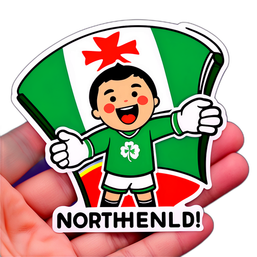 สติ๊กเกอร์น่ารักสำหรับเชียร์ฟุตบอล "ไปนอร์เทิร์นไอแลนด์!"