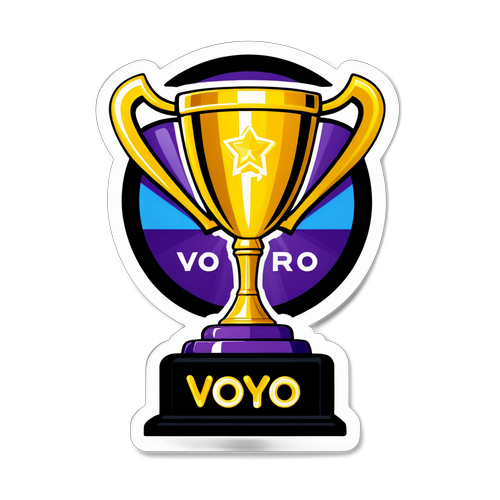 Sticker cu trofeu strălucitor