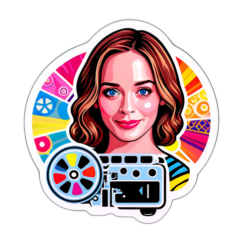 Whimsical Emily Blunt Sticker