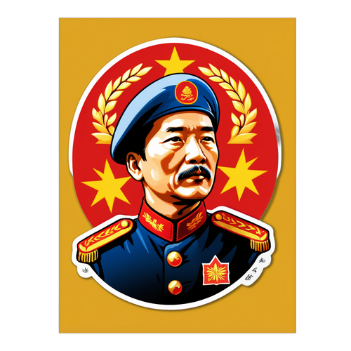 人民解放军庄严庆典贴纸