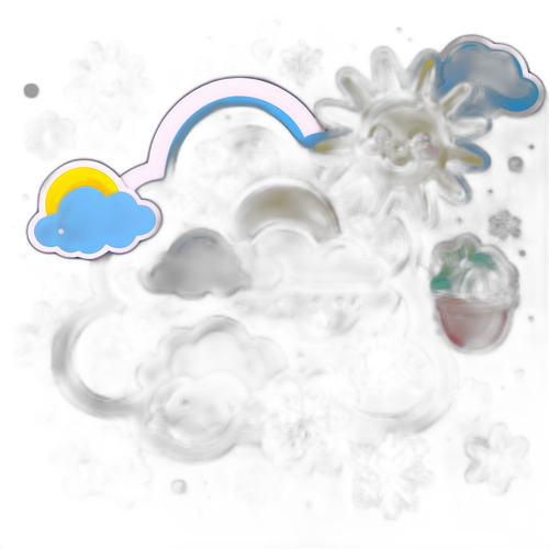 Stiker Tema Cuaca Yang Comel