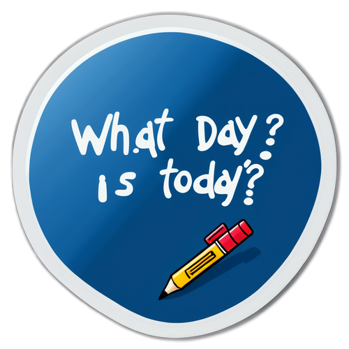 Sticker ถาม "วันนี้วันอะไร?"