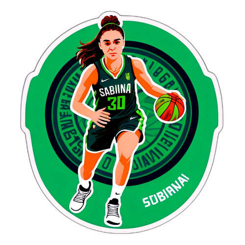 Sabrina Ionescu Basketball Portrait