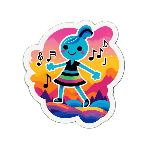 Danseglad Musikknote Karakter