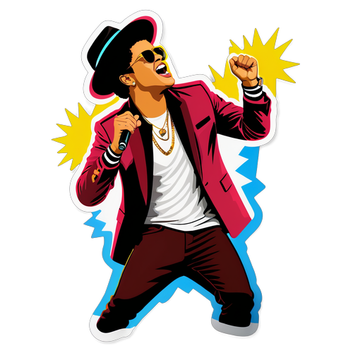 Rasa Magis: Sticker Menakjubkan Bruno Mars Menggoncangkan Pentas dengan Sorotan Cerah!