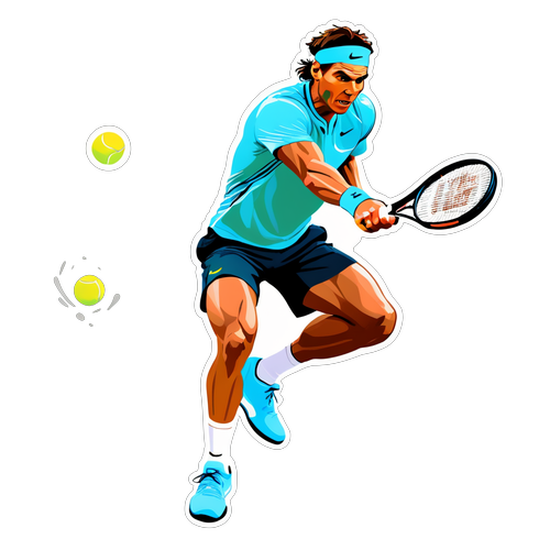 Passion et Intensité sur le Court : Rafael Nadal en Action