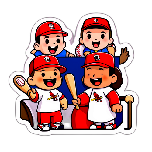 キャラクターデザインが野球を楽しむシーン