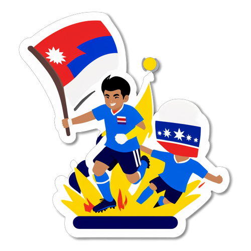 Stiker Pertandingan Persahabatan Thailand dan Kamboja