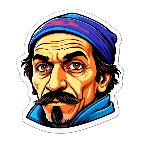 Aufkleber mit urbanem Grafiken und cooler Nase