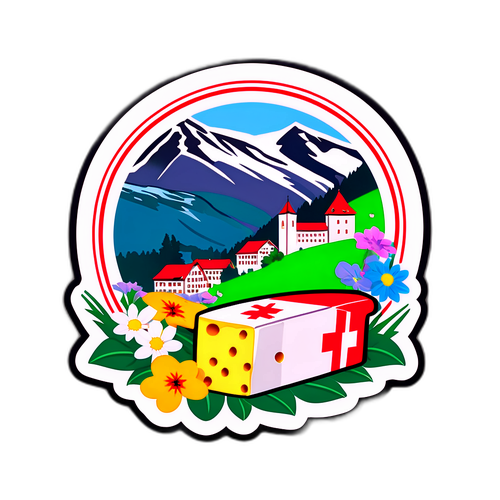 İsviçre Kültürünü Yansıtan Sticker