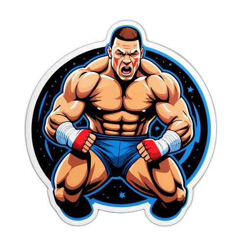 Autocolant cu luptător