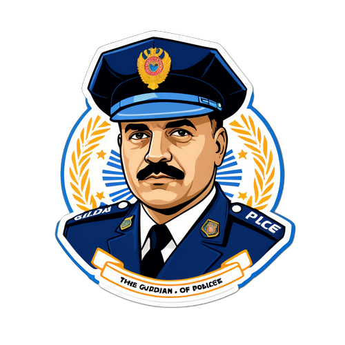 Rendőralezredes Atilla Piros portréja