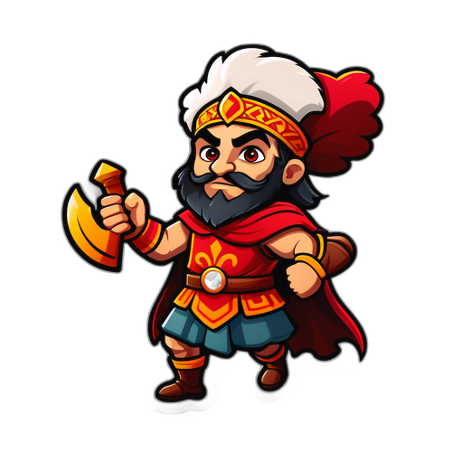 Stylisiertes Aufkleberdesign für das Roma – Como Spiel