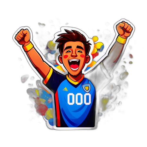 Stiker Penggemar Sepak Bola Ceria