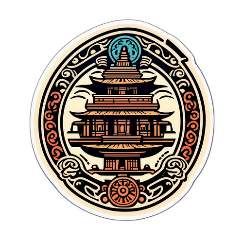 历史文化元素的贴纸设计