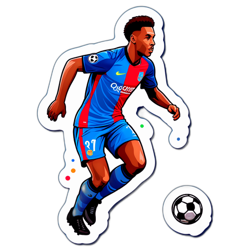 Futbolcu Dribbling Sticker