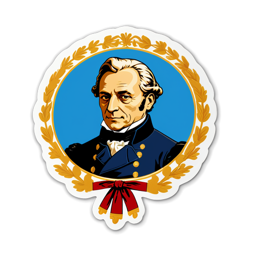 Aufkleber mit Leopold Figl und einem Zitat zur Einheit Österreichs