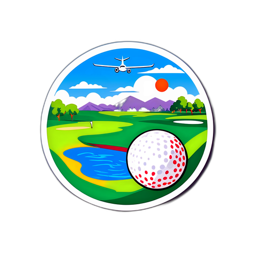 LPGA 토너먼트를 강조한 골프공 스티커 디자인