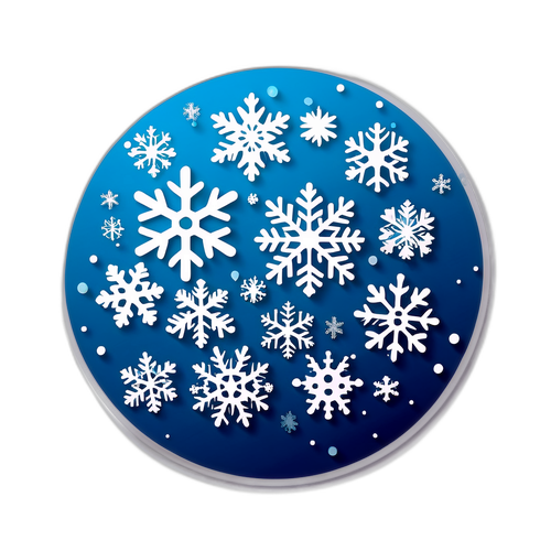 Winterliche Schneeflocken Grafik