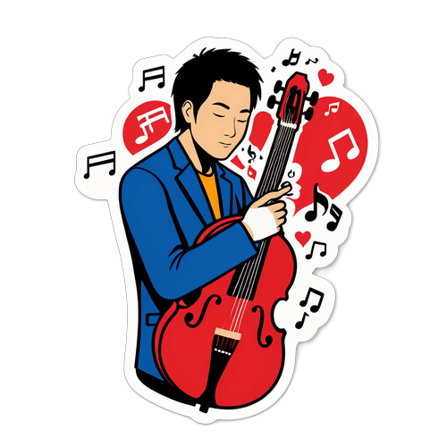 中村雅竹の音楽への愛情を表現したステッカー