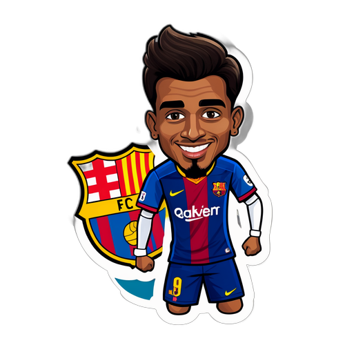 Uchoraji wa Mchezaji wa Barcelona kwenye Mechi ya Guadalajara