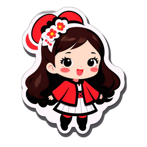 Charming Girl Sticker