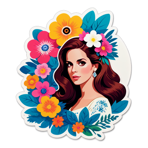 Peningkatan Kecantikan Lana Del Rey: Sticker Hidup yang Menyimbah Elemen Floral dan Nostalgia!