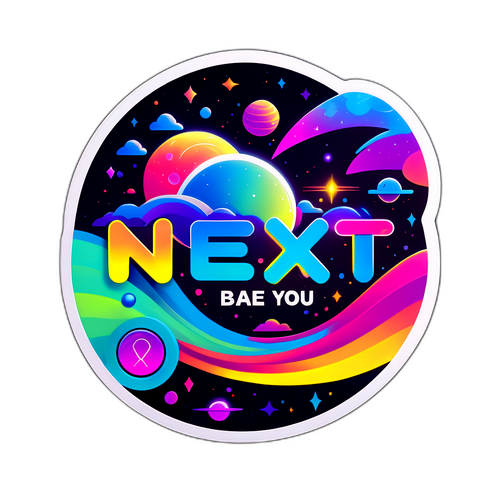 Volgende Sticker met Futuristisch Ontwerp