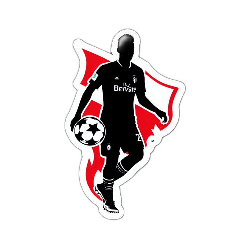 Sticker cu silueta jucător Besiktas