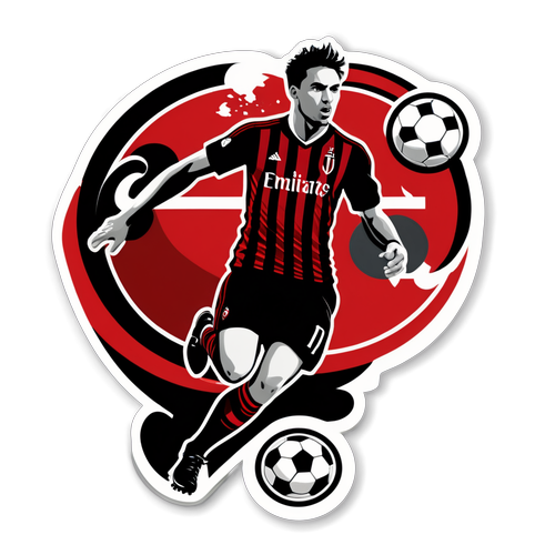 Sticker Menarik AC Milan: Pakaian Jurulatih Merah Hitam yang Menggoda!