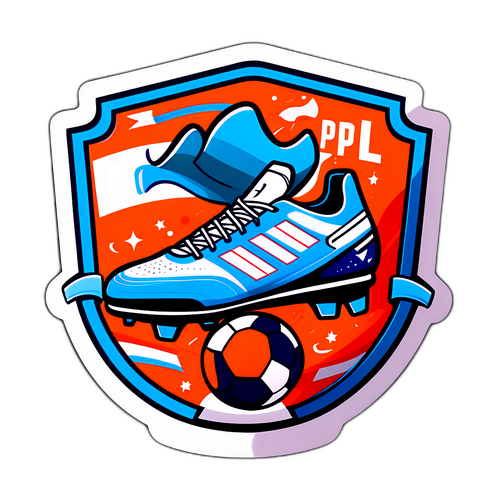 Badge 'PL' Ceria dengan Elemen Sepak Bola