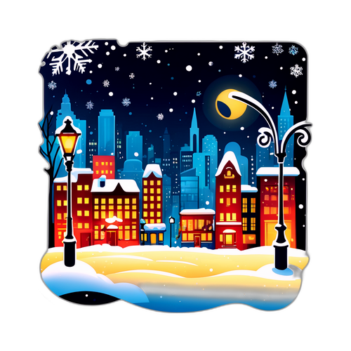 Karla Kaplı Şehir Manzarası