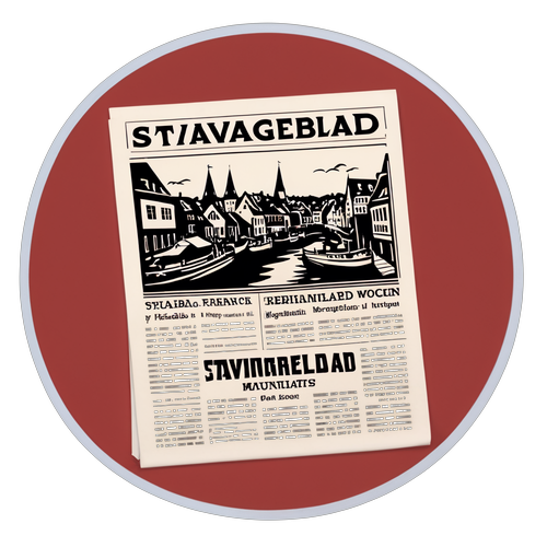 Vintage Stavanger Aftenblad Klistremerke