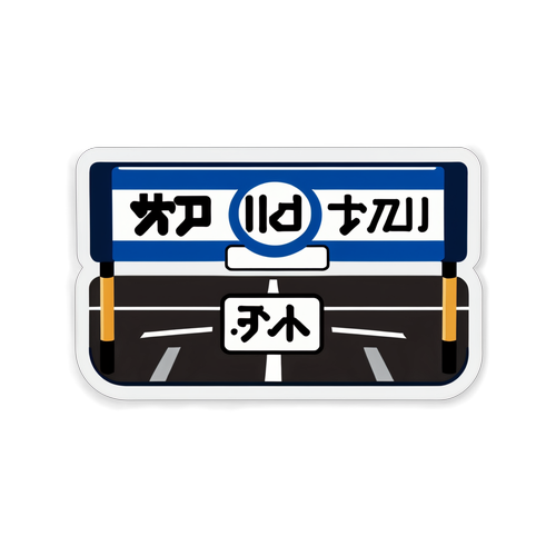 名神高速道路閉鎖ステッカー