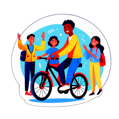 年轻毕业生教授成年人骑自行车