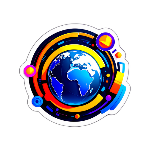 全球科技抽象圖案