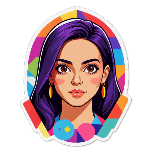 Sticker mit einem Portrait von Xana Enrique