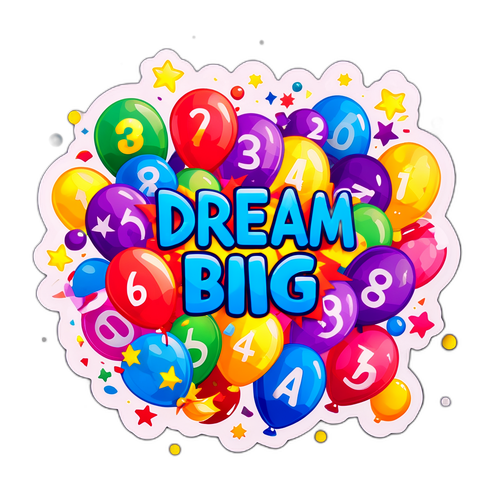 Grafische stickers met diverse loterijnummers