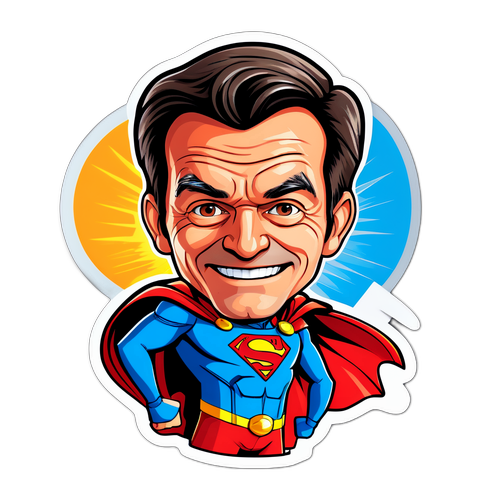 Sticker de Jean-Luc Reichmann en Super-héros