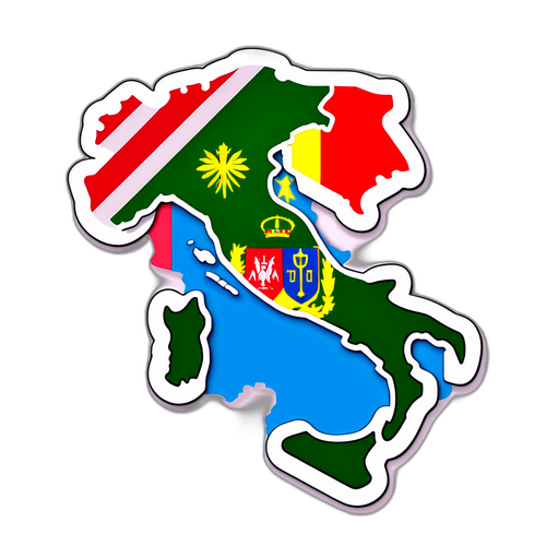 Olaszország és Moldova térképe nemzeti szimbólumokkal