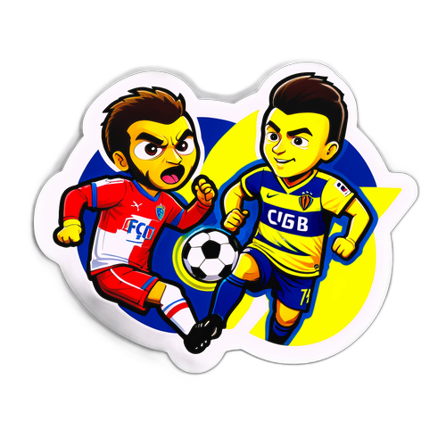 FCSB बनाम Fenerbahçe मैच का स्पिरिटेड स्टिकर