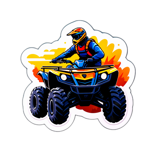 Avontuurlijke ATV Sticker